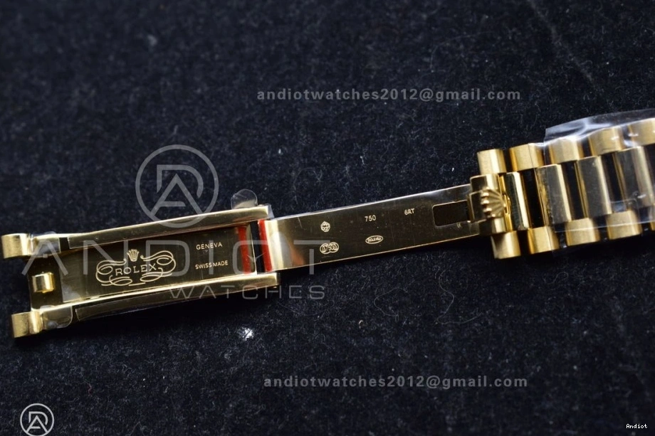 Dial President Gold (Gain Edition Steel vr3255 Bracelet with DayDate QF Mark 36 on Weight) V5 YG Roman Best 904L 0309